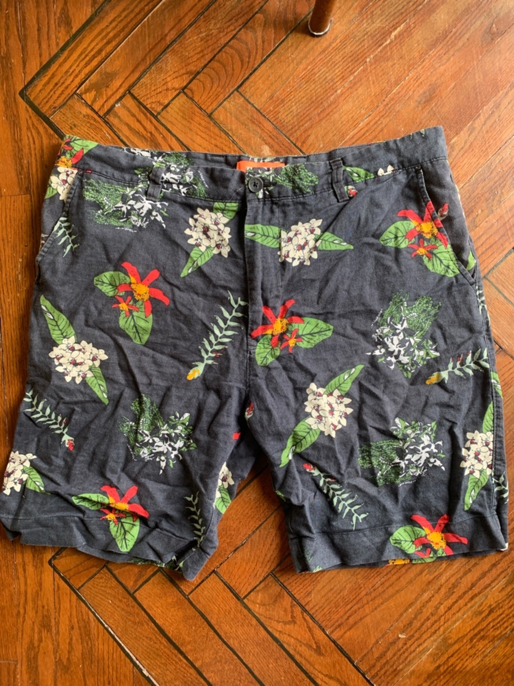 Routine Cotton Tropical Floral Resortwear Lightweight Breathable Beach Shorts